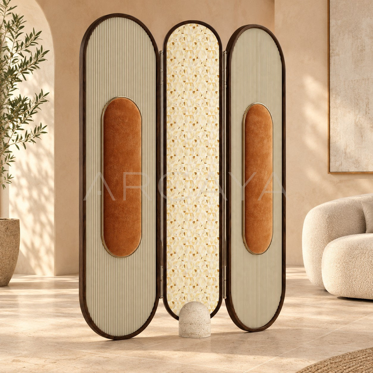 Magazine Style Living Room Folding Screen