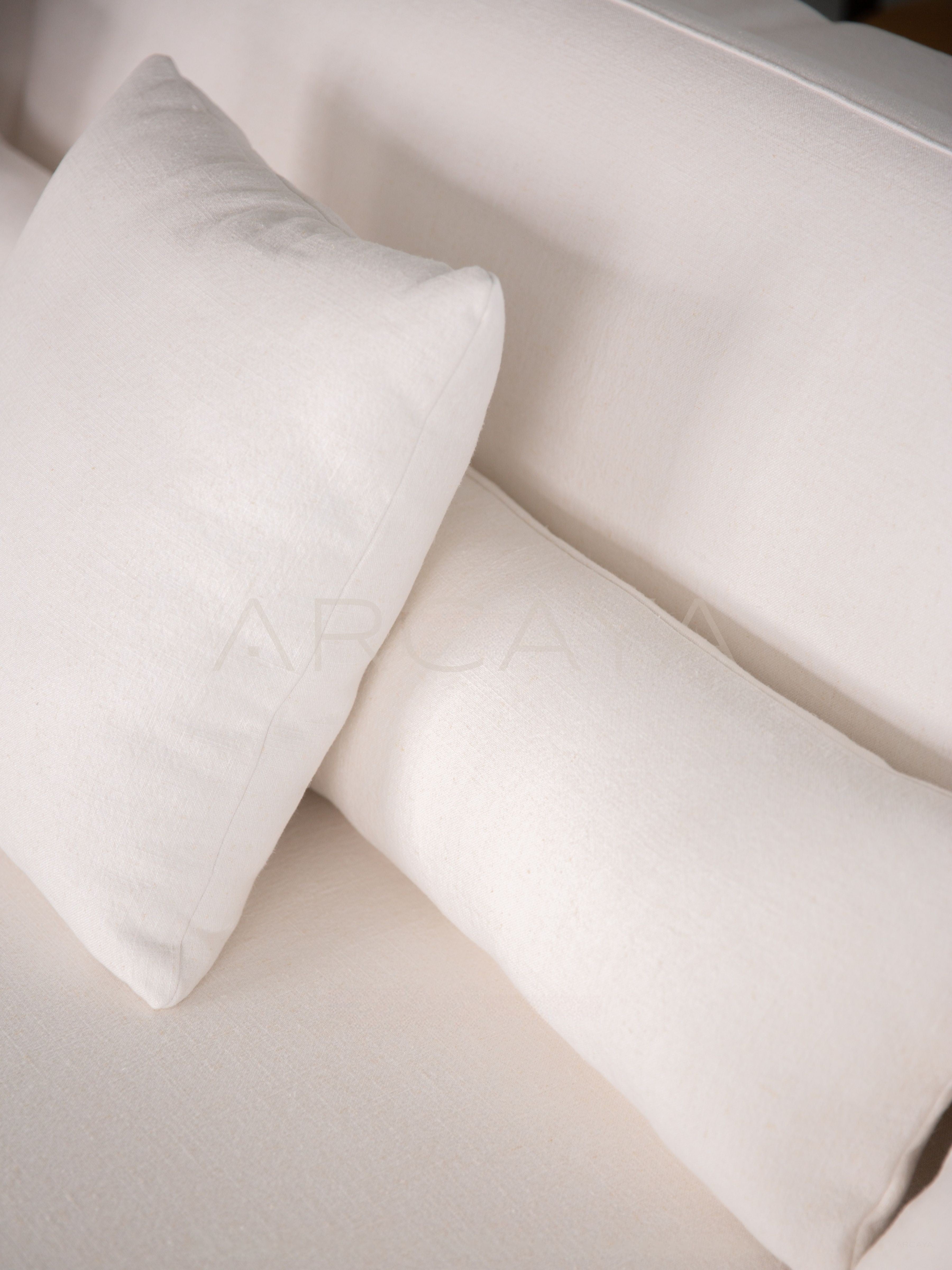 Minimalist Cream White Sofa - detail