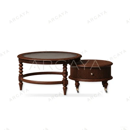 Hera Round Coffee Table Set — view 03
