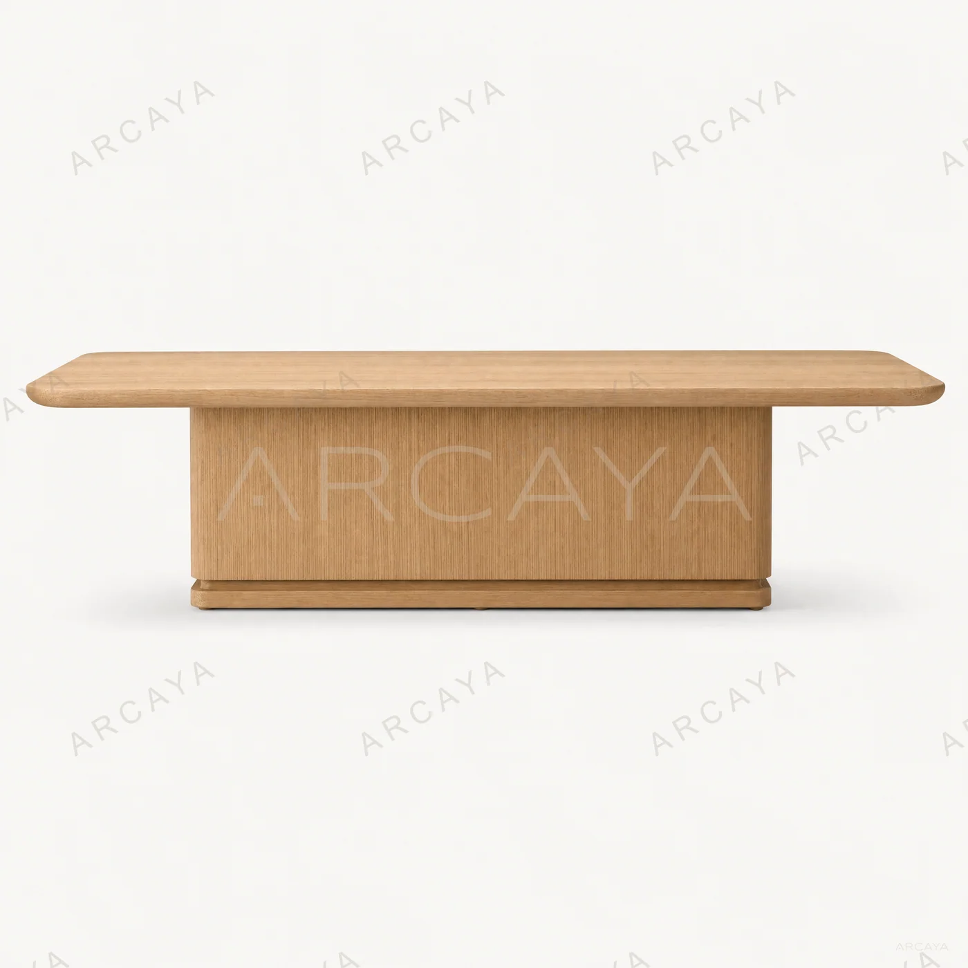 Slab Oak Plinth Coffee Table