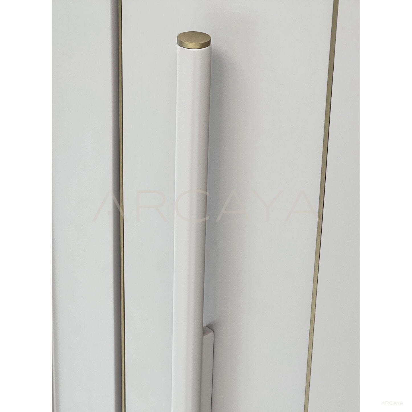 Vertical Stripe Marble Sideboard Wine Cabinet - scene