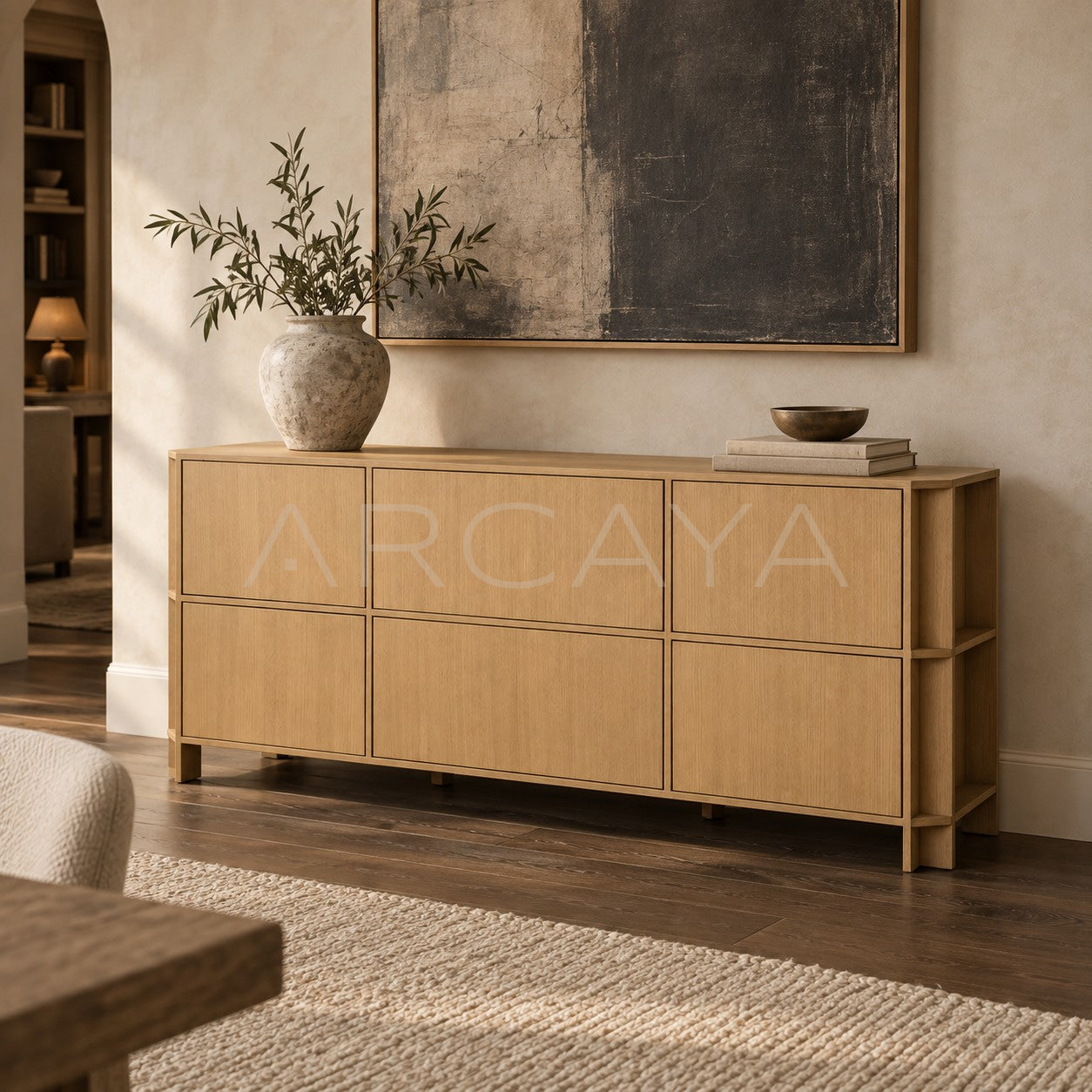 Italian Minimalist Oak Sideboard