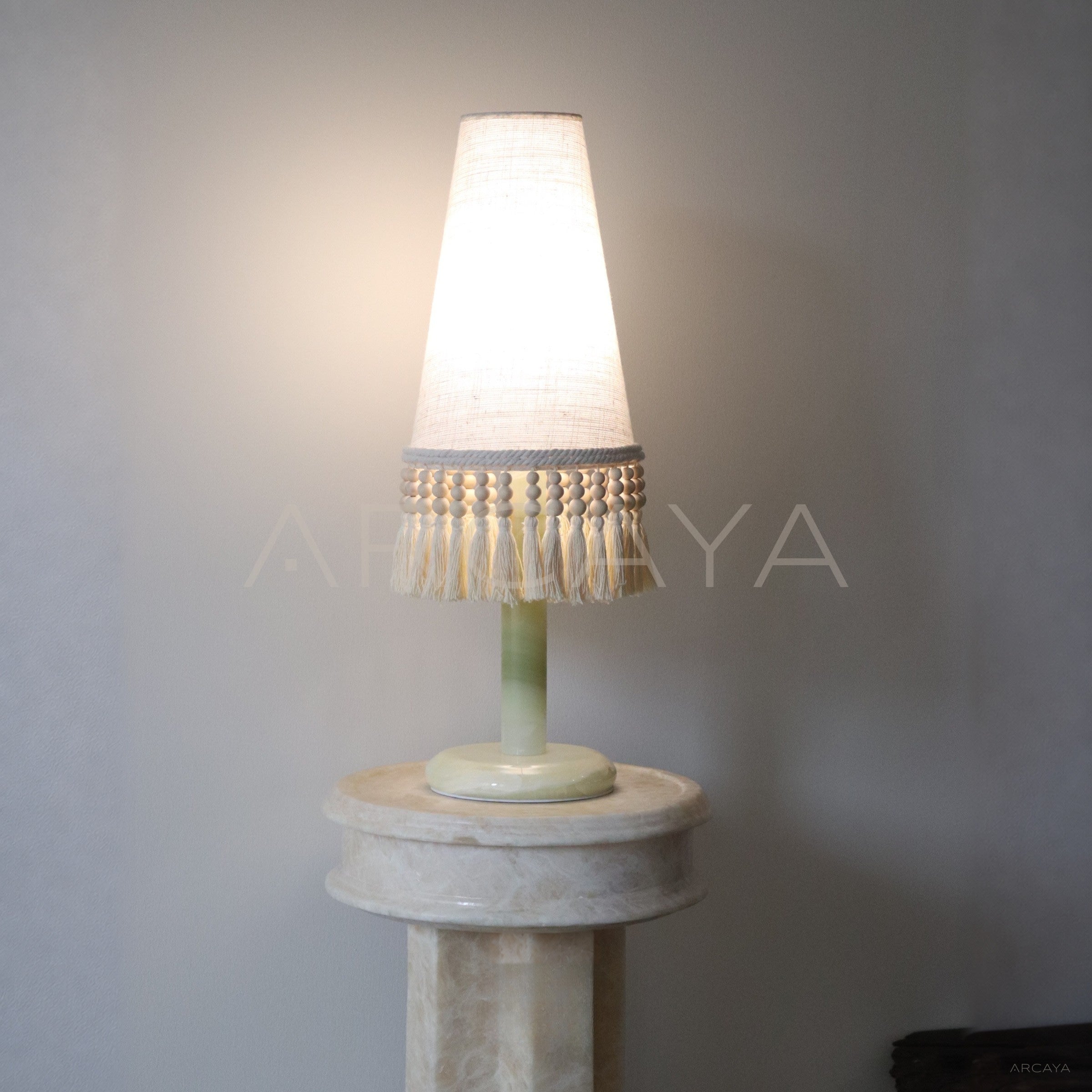 Aston Woven Shadow Lamp — Table Lighting
