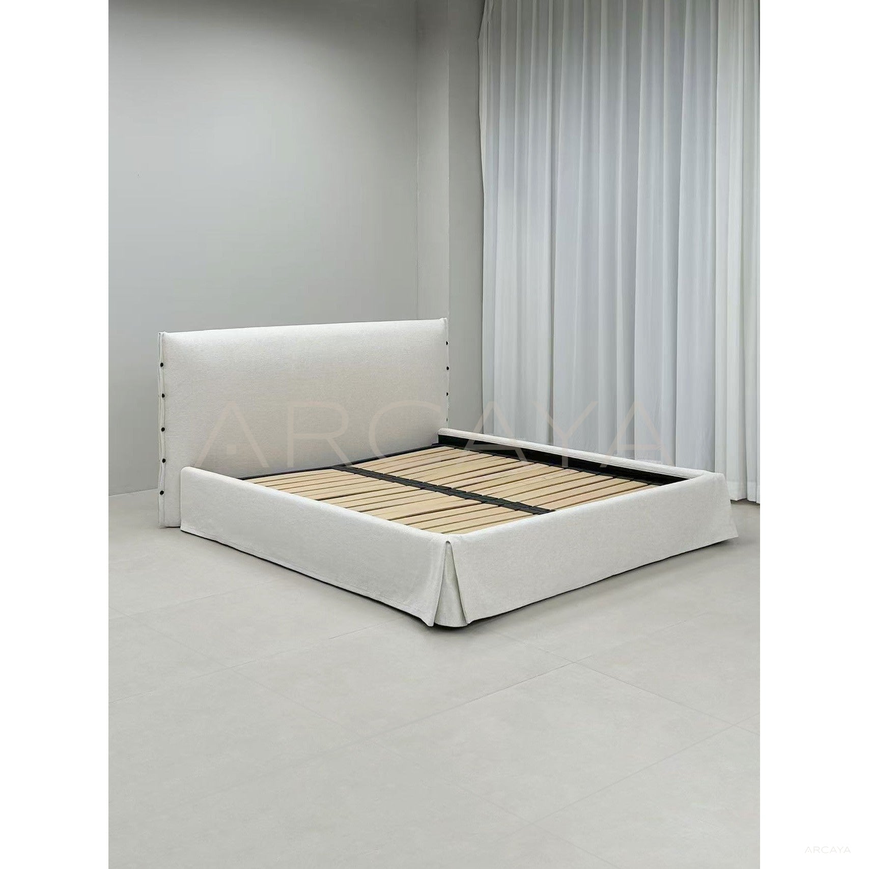 Designer Fabric Bed - scene