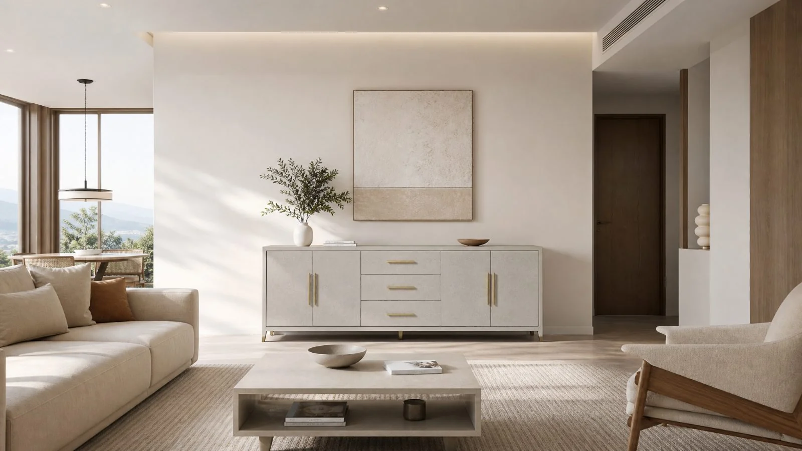 Leather Sideboards in a modern room