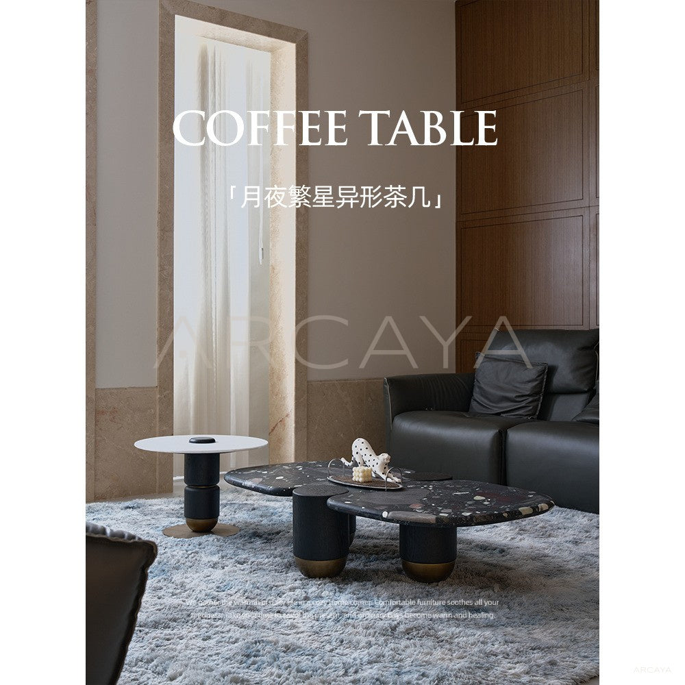 Moonlit Stars River Stone Coffee Table in detail