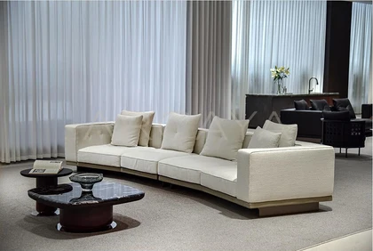 Orla Ridge Straight Sofa - front view 02