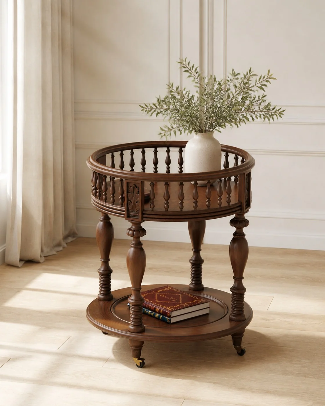 Eastman Dining Cart in a finished interior.