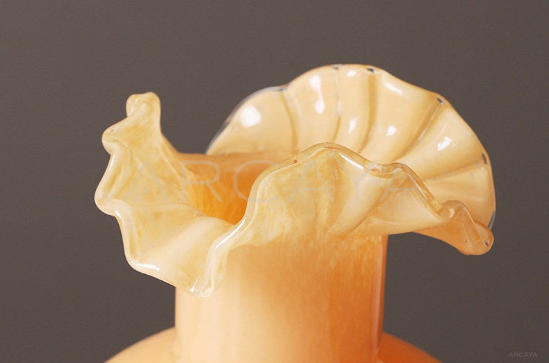 French Mid Century Glass Vase - scene