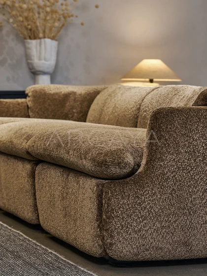 Riva Slate Straight Sofa - front view 10