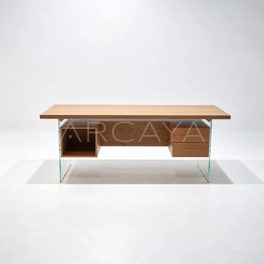 Modernist Glass Desk - main