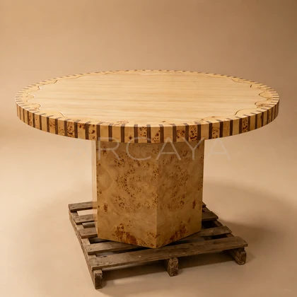 Haven Birch Dining Table - front view 03
