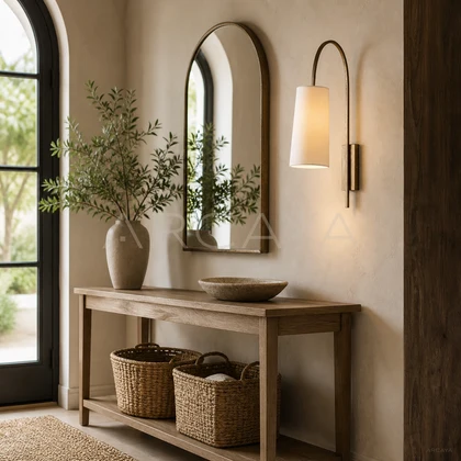 Coralie Cove Wall Sconce — styled interior view 03