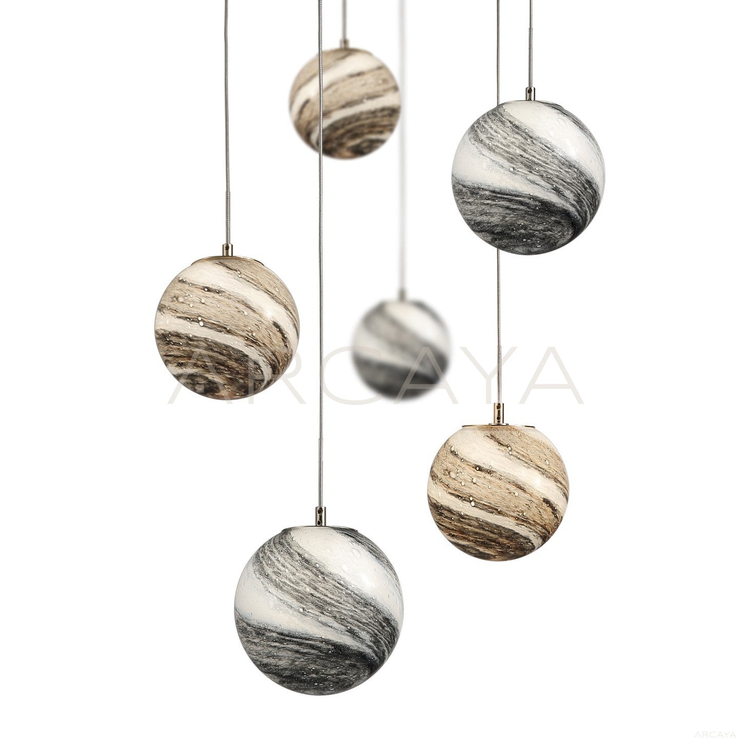 Stone Planet Single Globe Pendant Light 60184