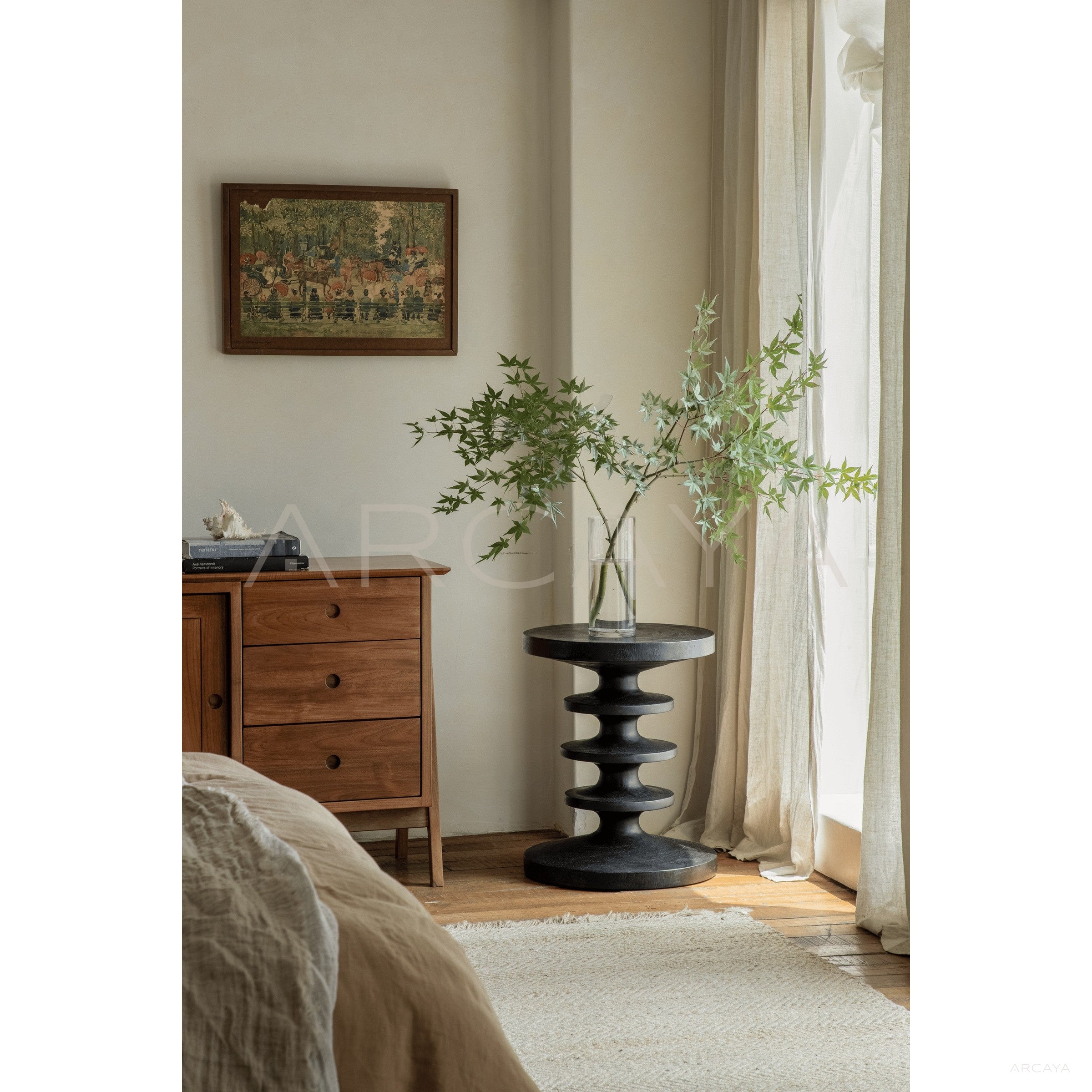 Mid Century Small Side Table - scene