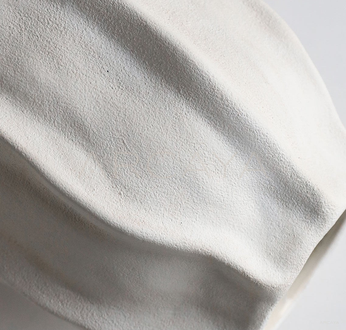 Wabi Sabi White Ceramic Vase - scene