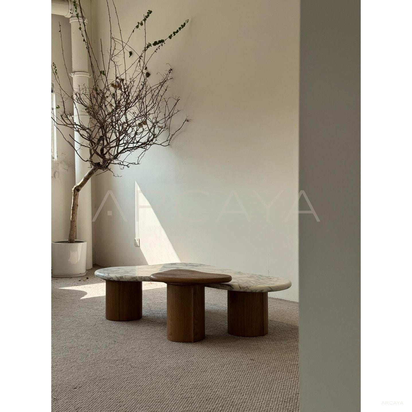Cashew Marble Coffee Table - scene
