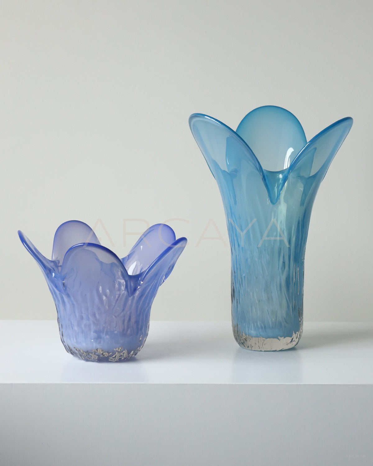 Glazed Glass Petal Vase - scene