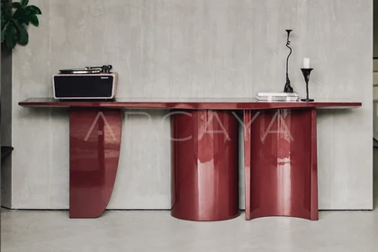 Sable Ash Console Table - front view 02