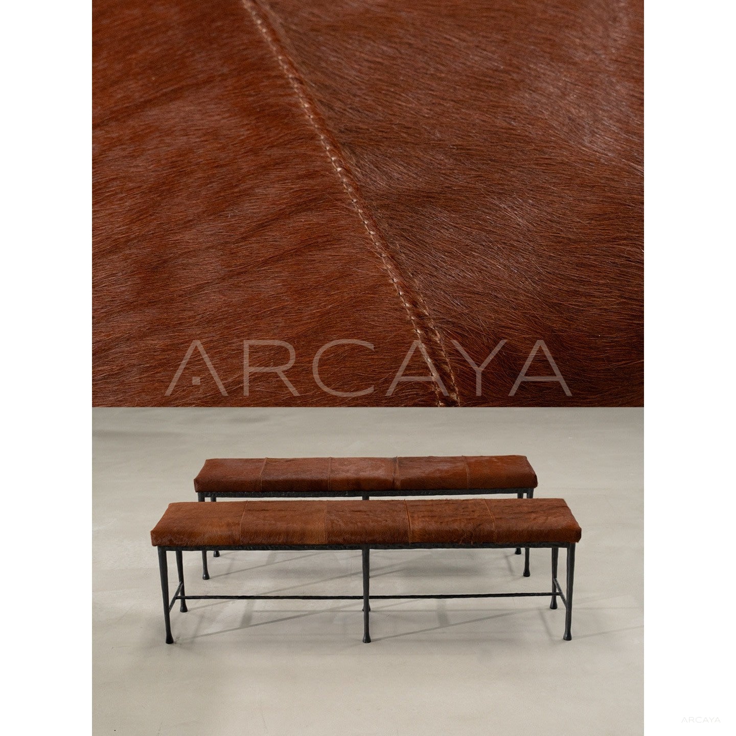 Sud Forged Copper Bench - scene