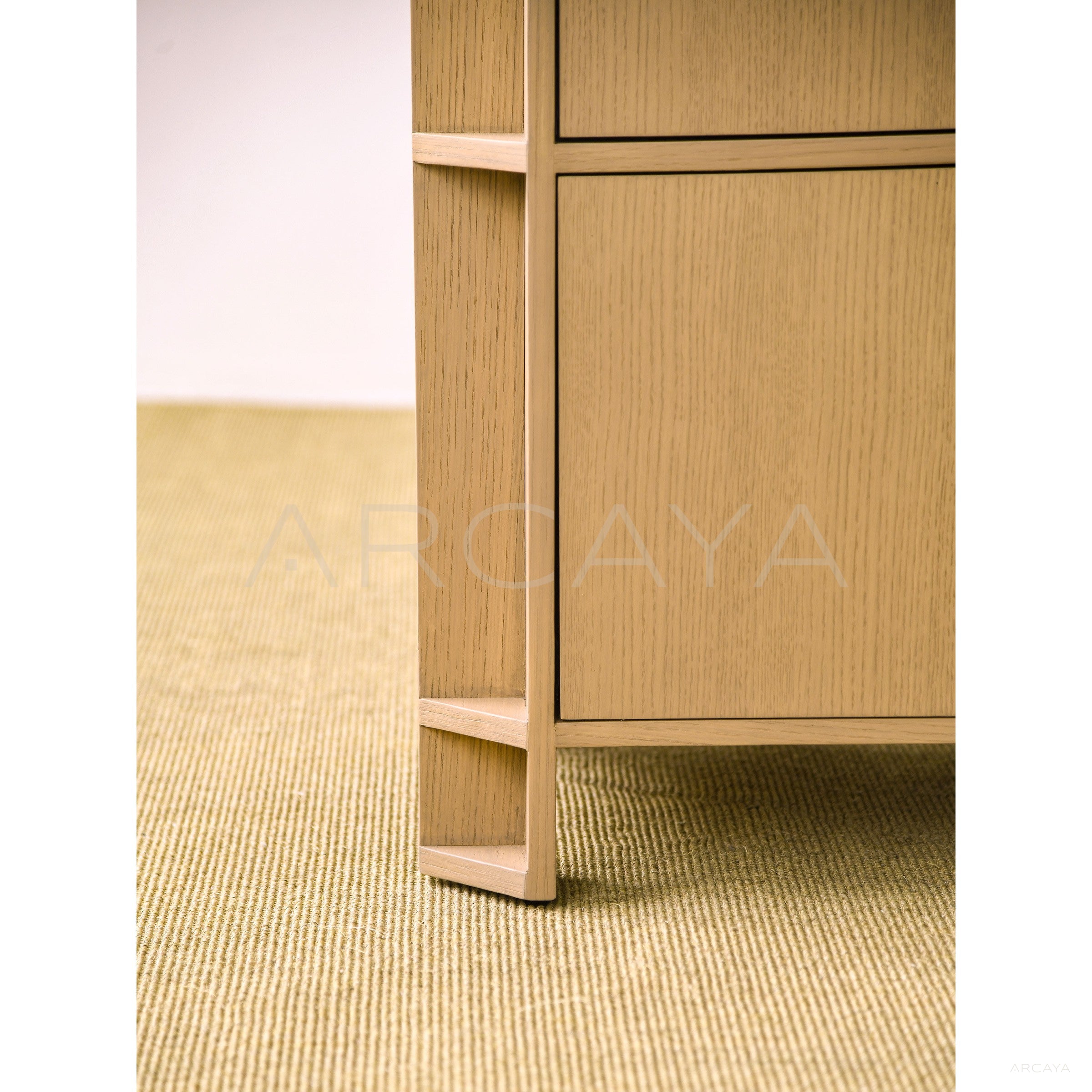 Italian Minimalist Oak Sideboard - scene
