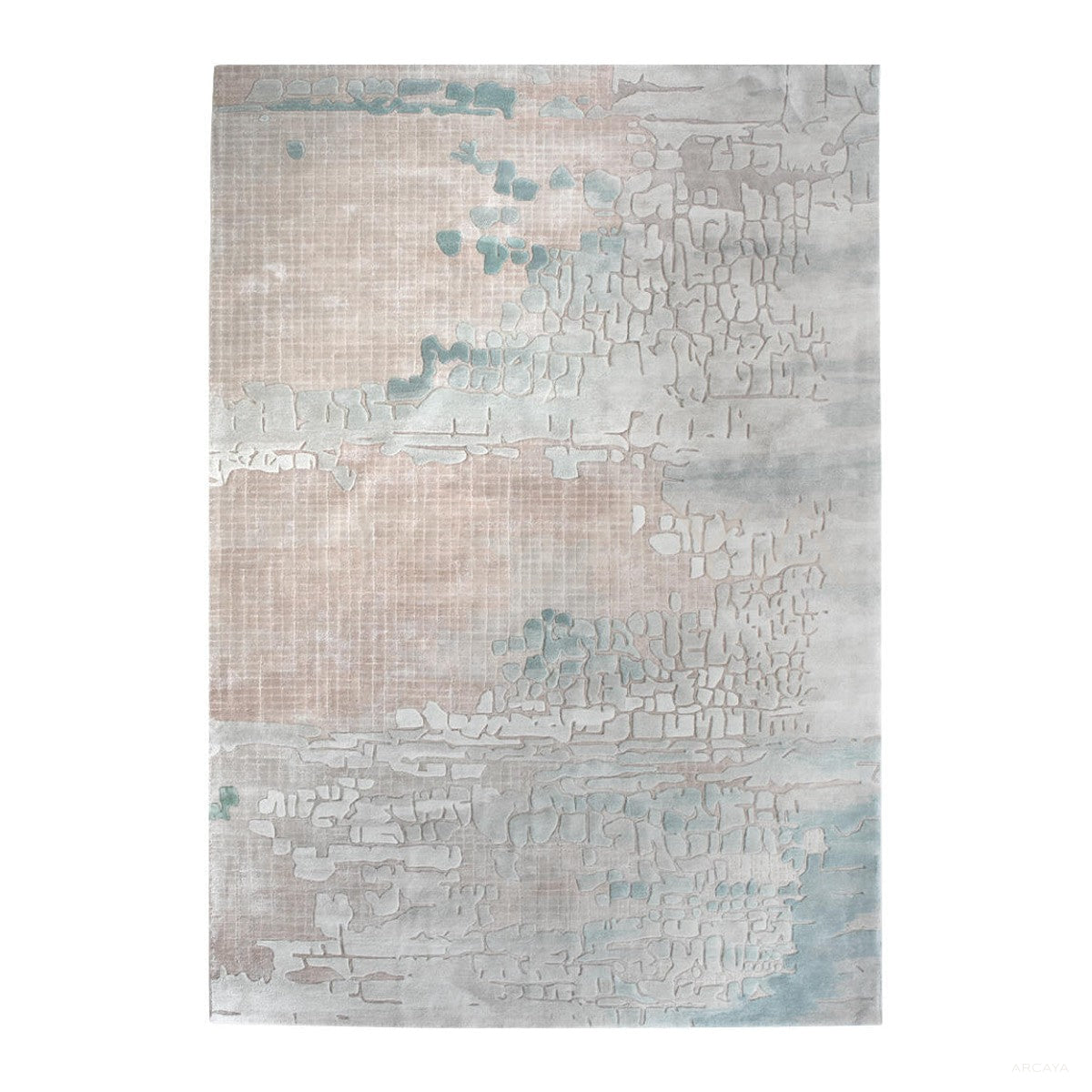 Cool Tone Salt Lake Texture Rug