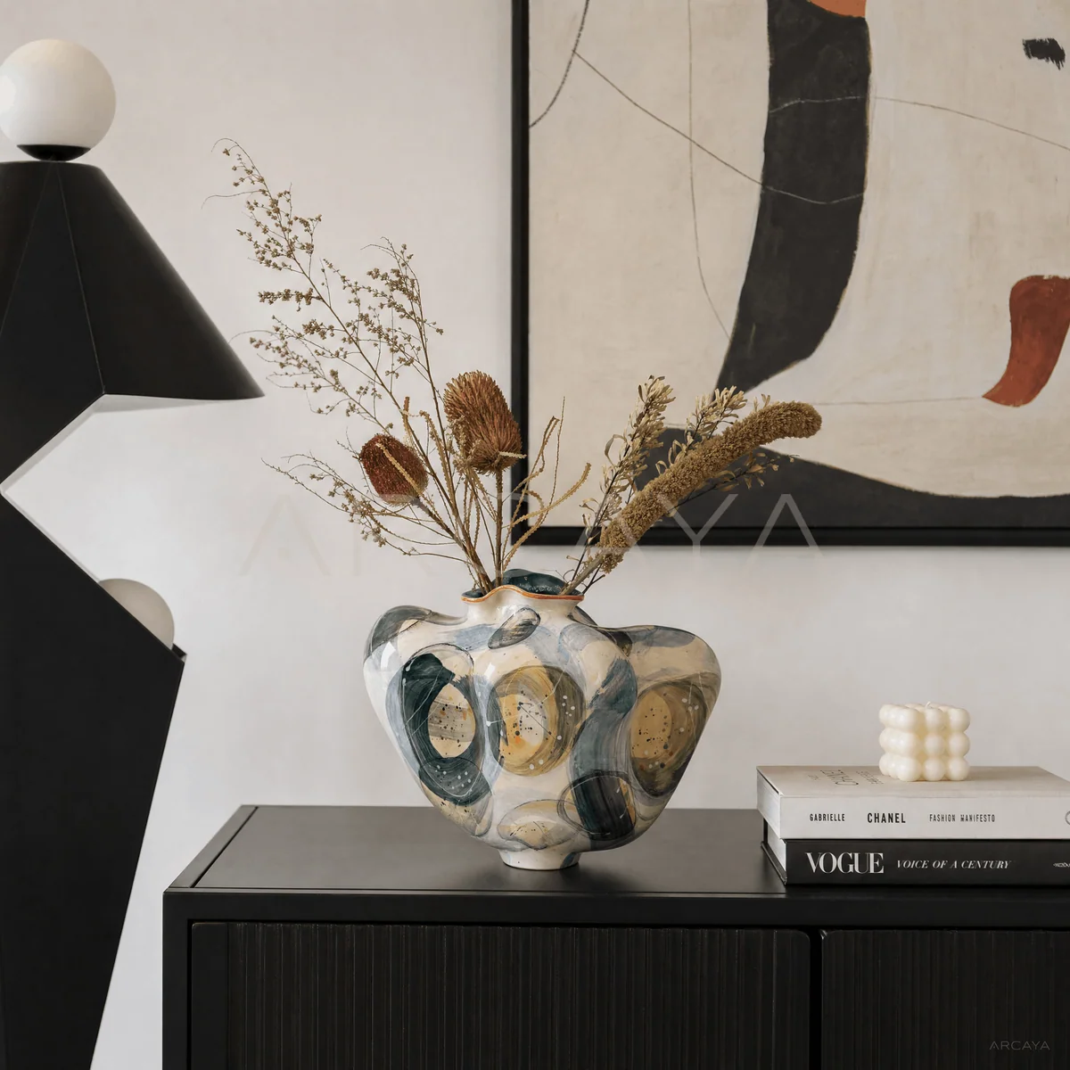 Abstract Color Block Vase