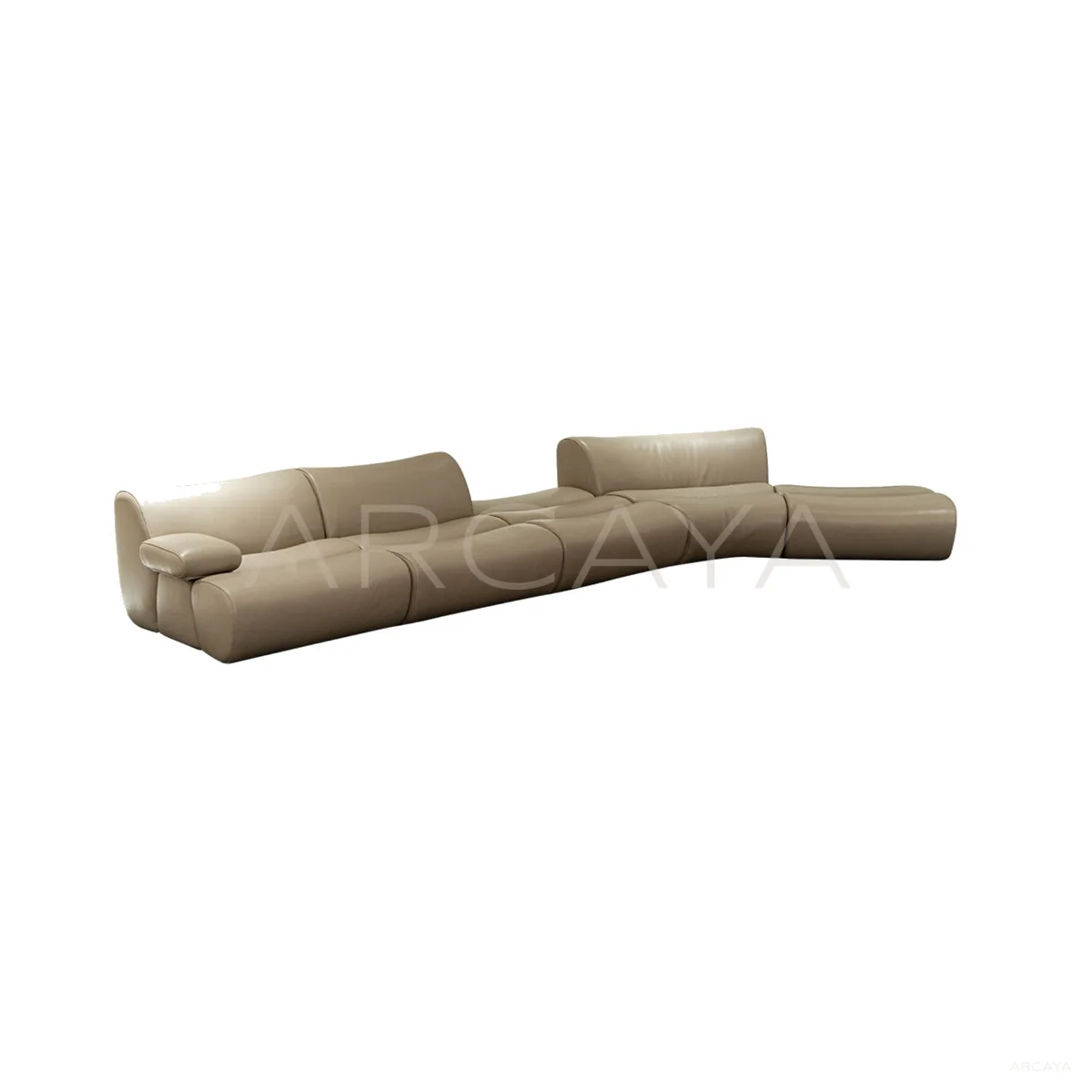 Petra Belle Straight Sofa - product view on a white background 01