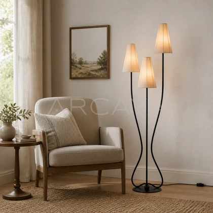 Dorian Vale Floor Lamp — styled interior view 02