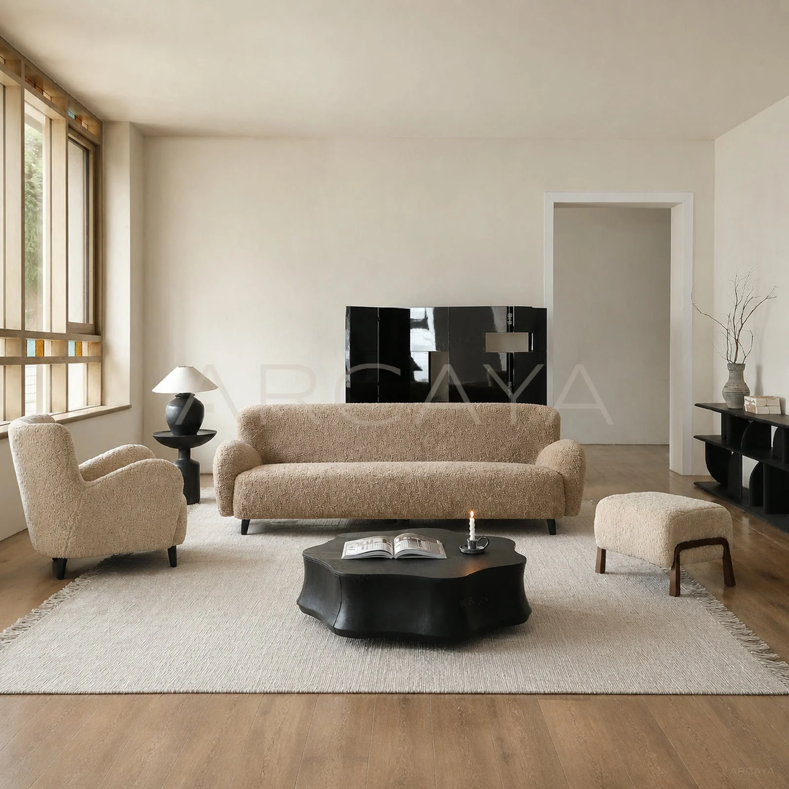 Elara Vale Straight Sofa - front view 01