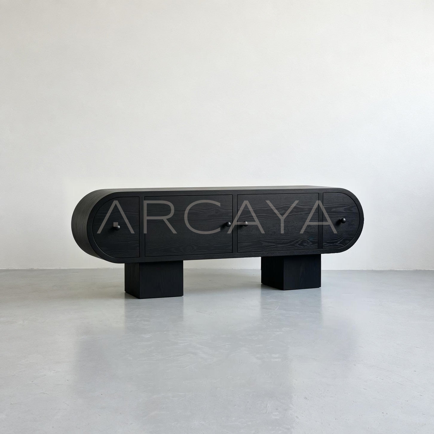 Black Curved Sideboard - main