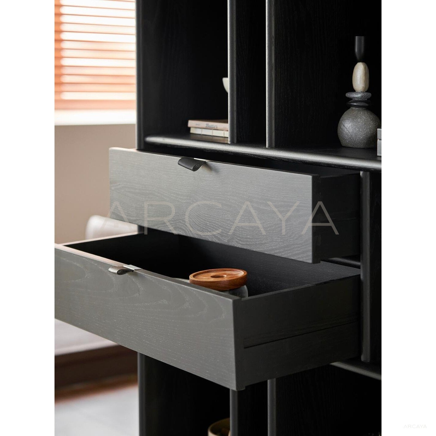 Classic Black Bookcase - scene