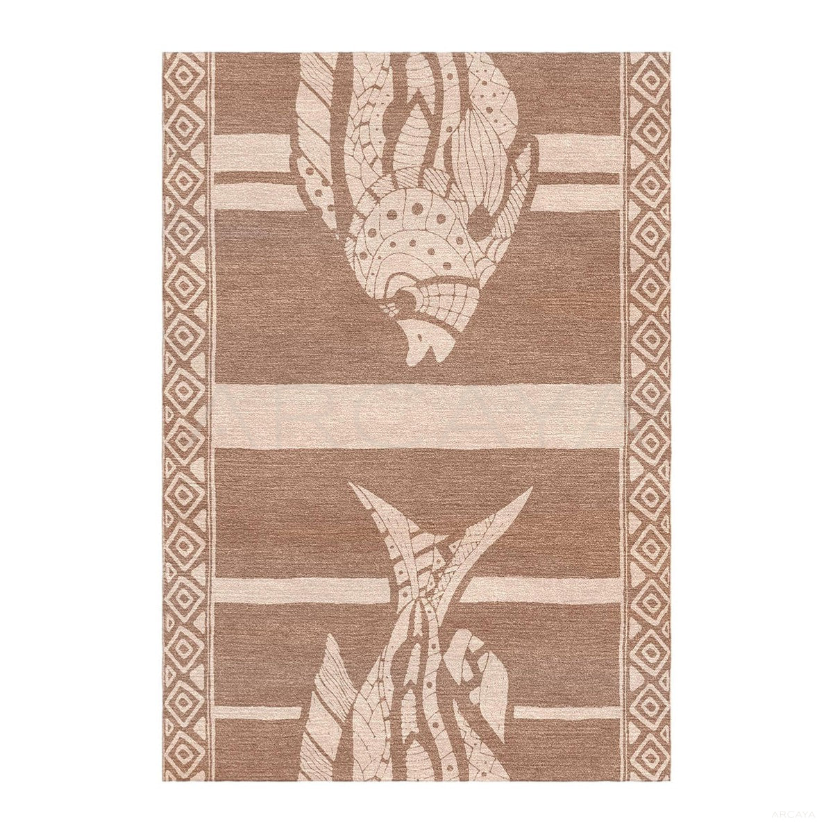 Tiger Stripe Totem Art Rug - scene