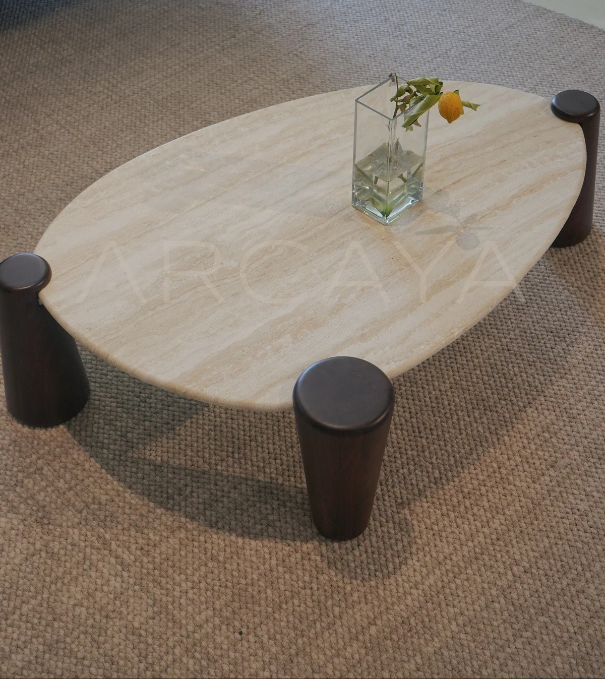 Dio Travertine Island Coffee Table