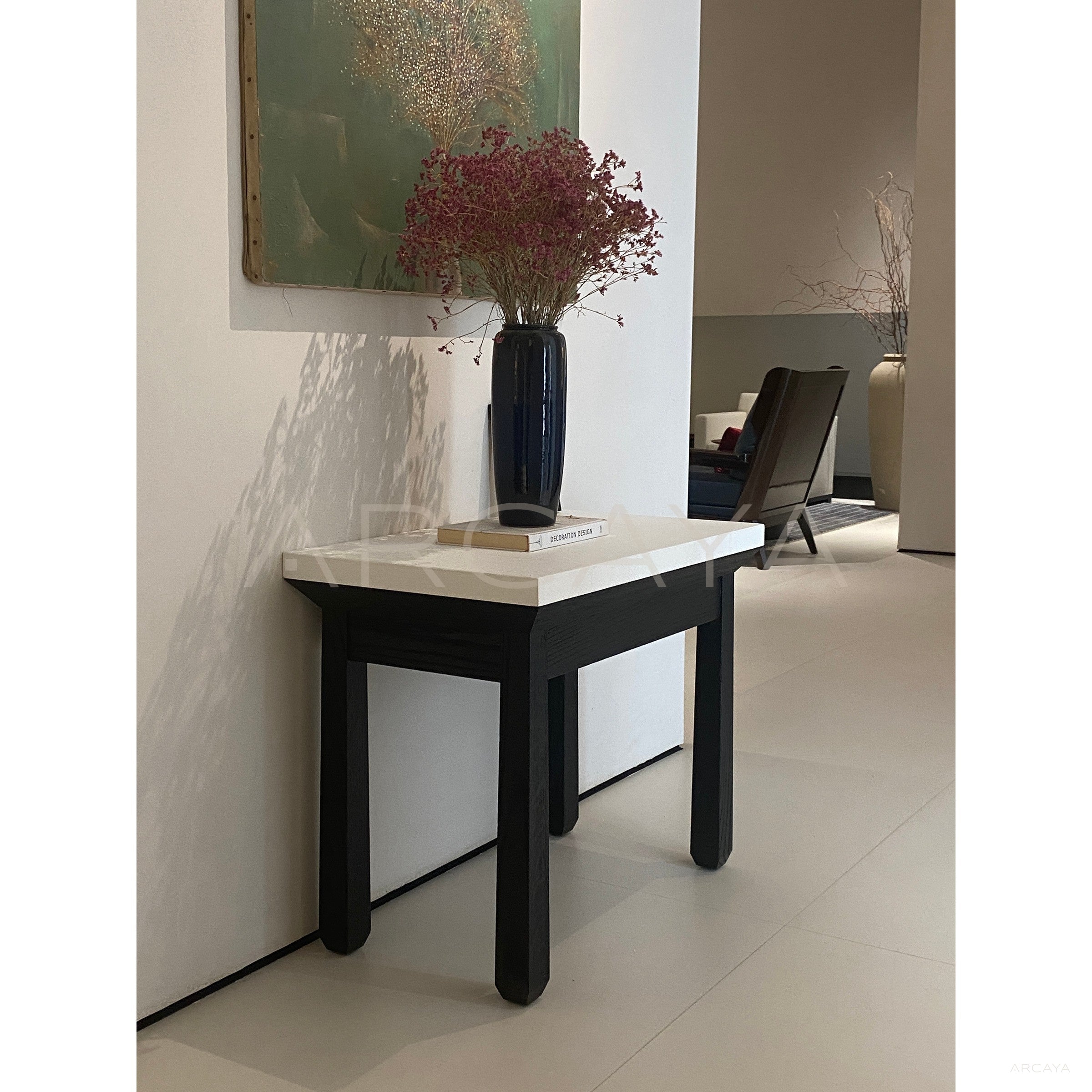 Charbon Lacquer Nightstand - scene