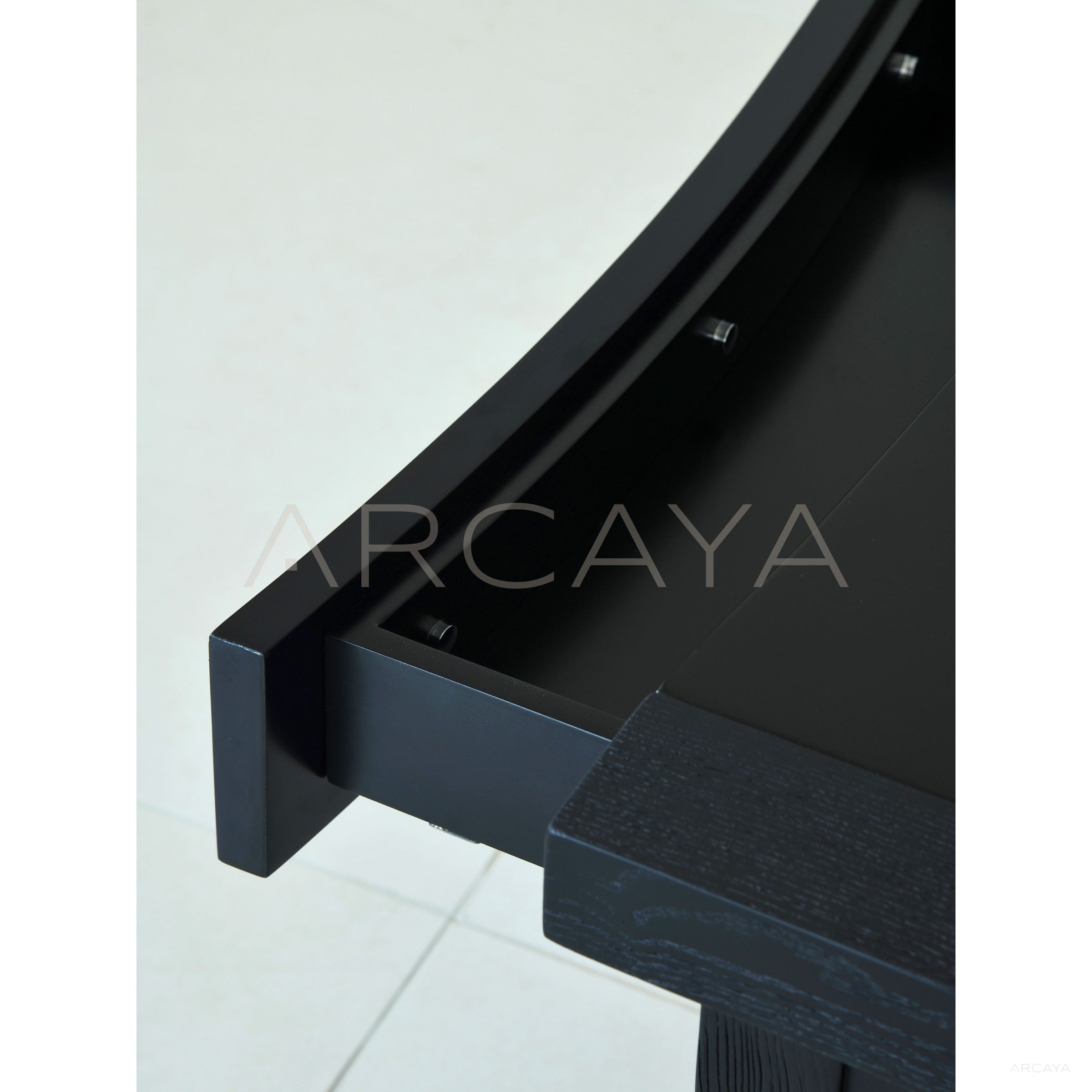 Old Money Oak Matte Black Brushed Nightstand - scene