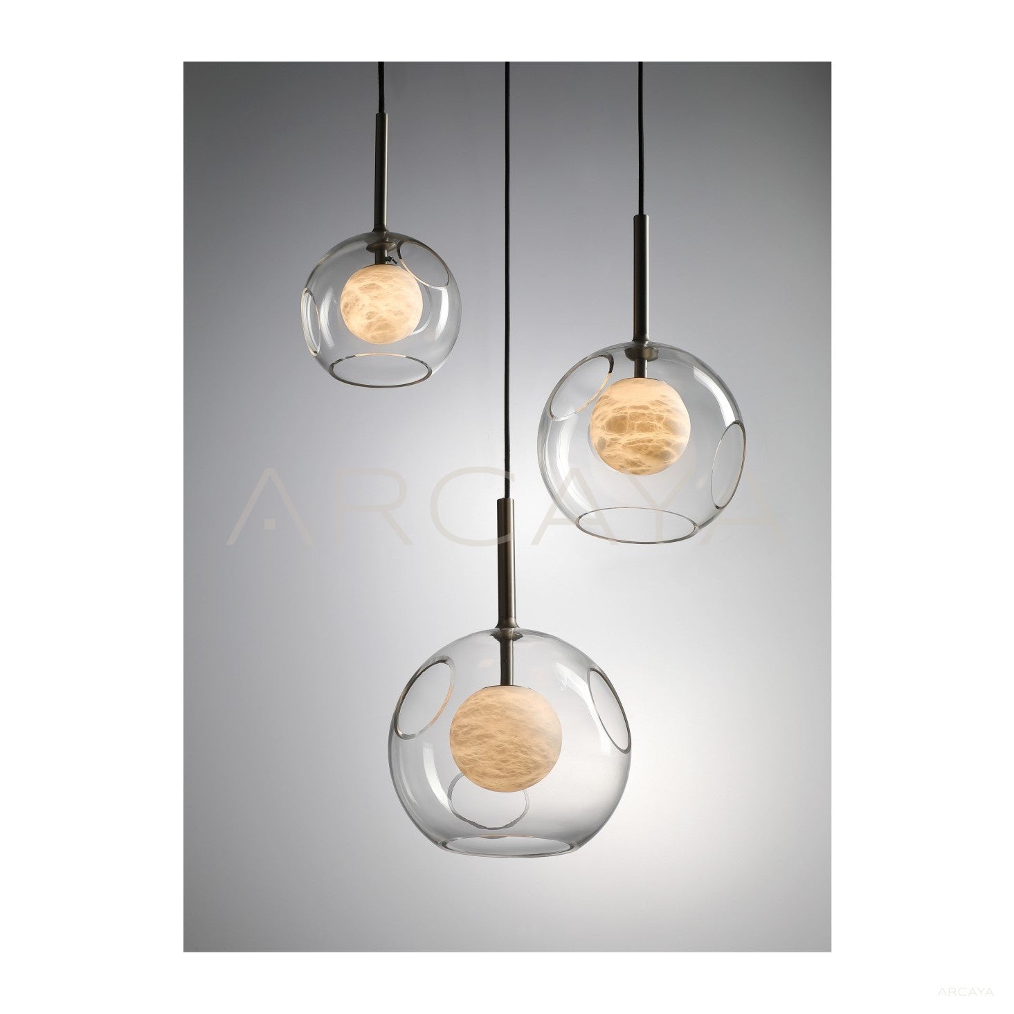 Clear Stone Texture Globe Pendant Light 97123