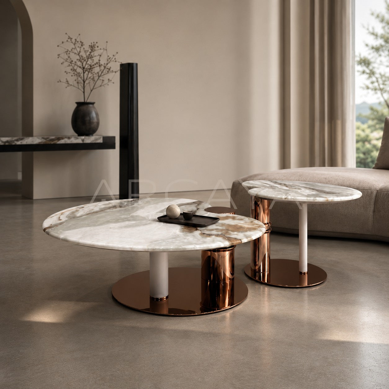 Daze Artistic Stone Coffee Table Set