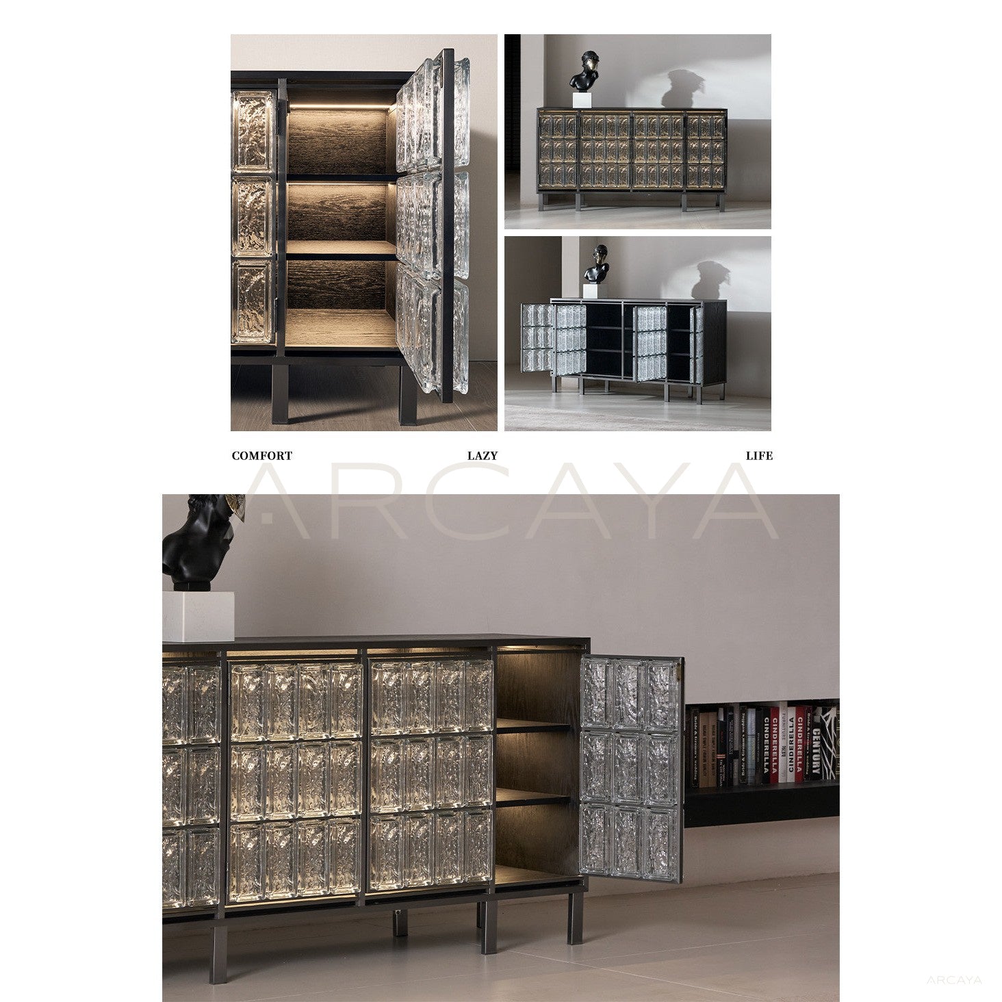 Glass Brick Sideboard - scene