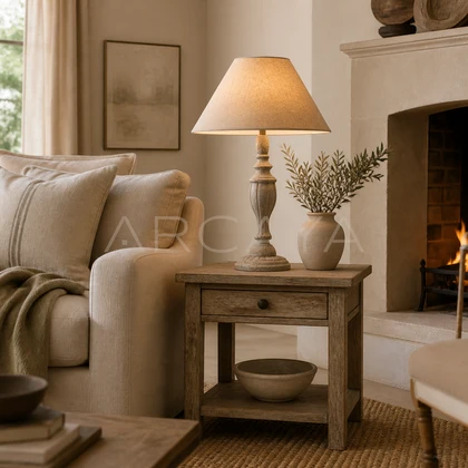 Elowen Hollow Table Lamp — styled interior view 02