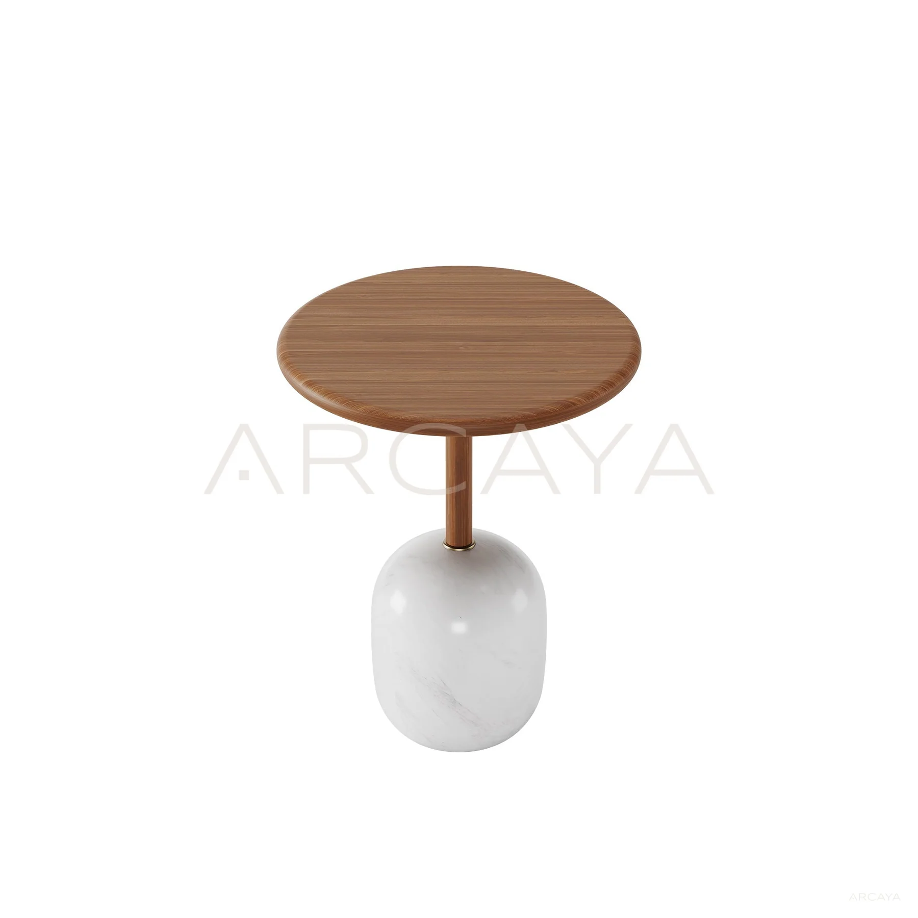 Bottini Marble Wood-Grain Side Table — view 01