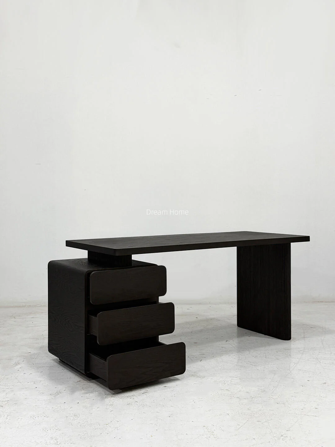 Ember Loft Desk in a finished interior.