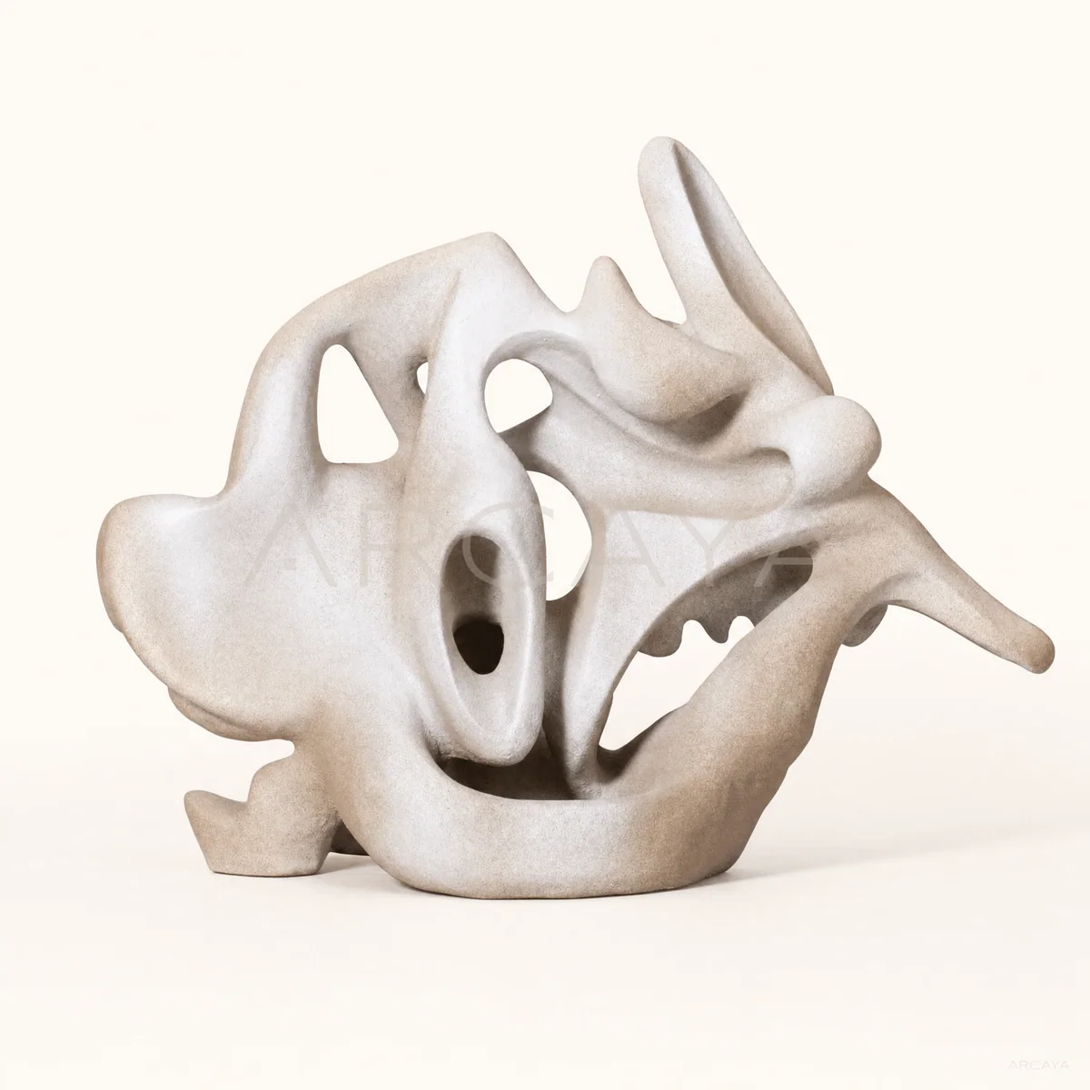 White Organic Ceramic Sculpture