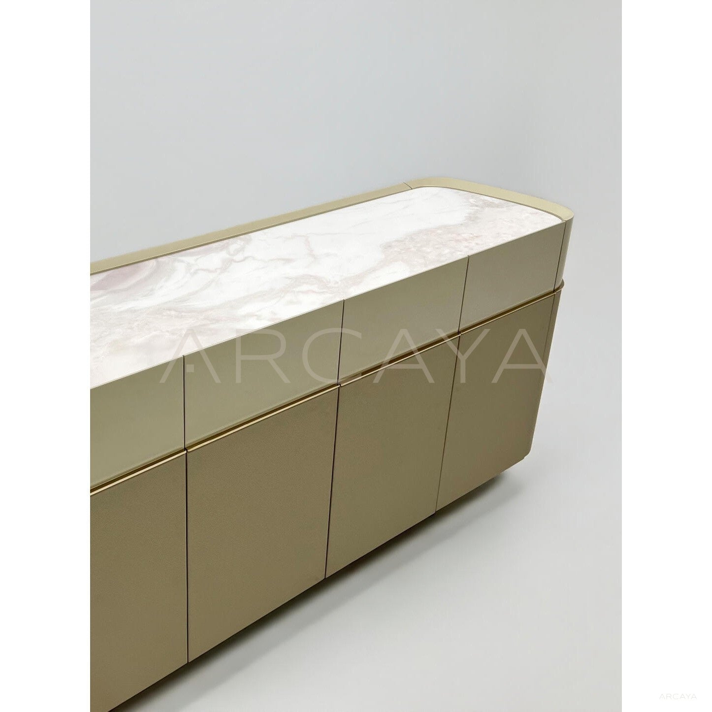 Italian Curved Stone Sideboard - scene