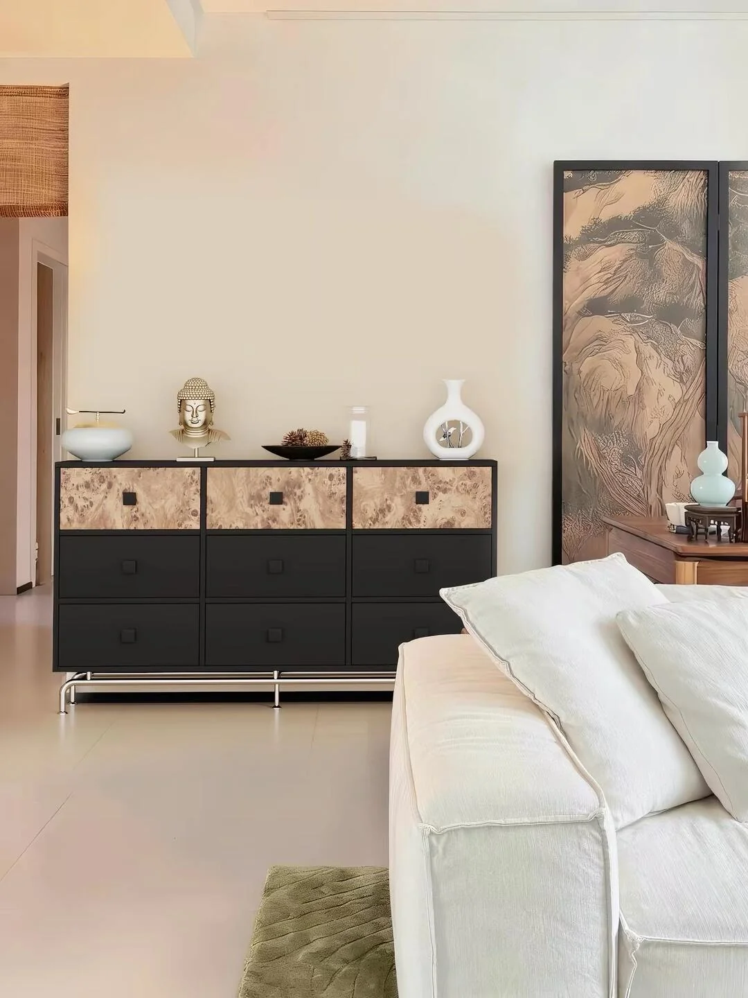 Alba Loft Dresser in a finished interior.