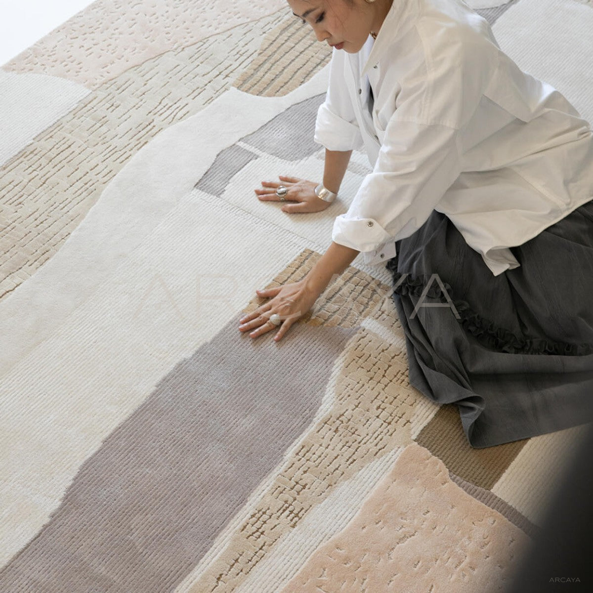 Natural Landform Abstract Patchwork Rug
