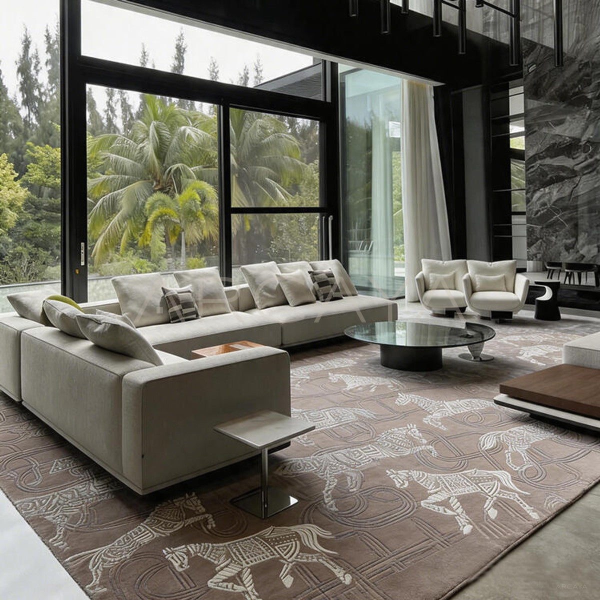 New Year Modern Rug - scene