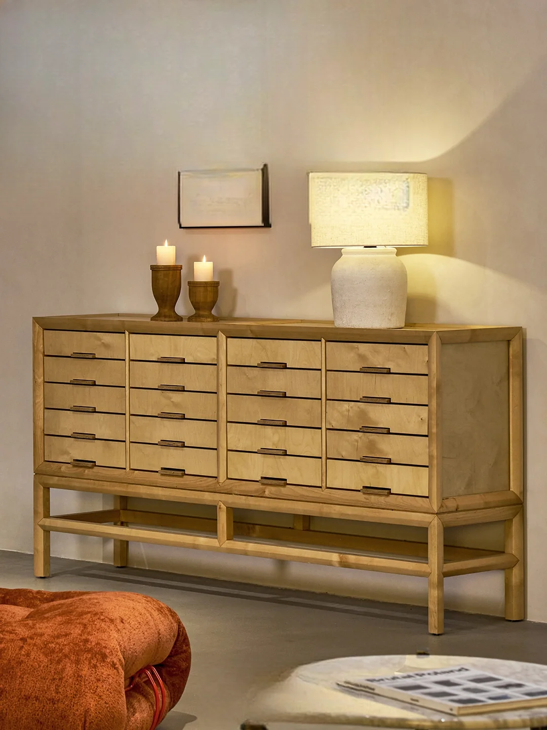 A00006 Cabinet in a finished interior.