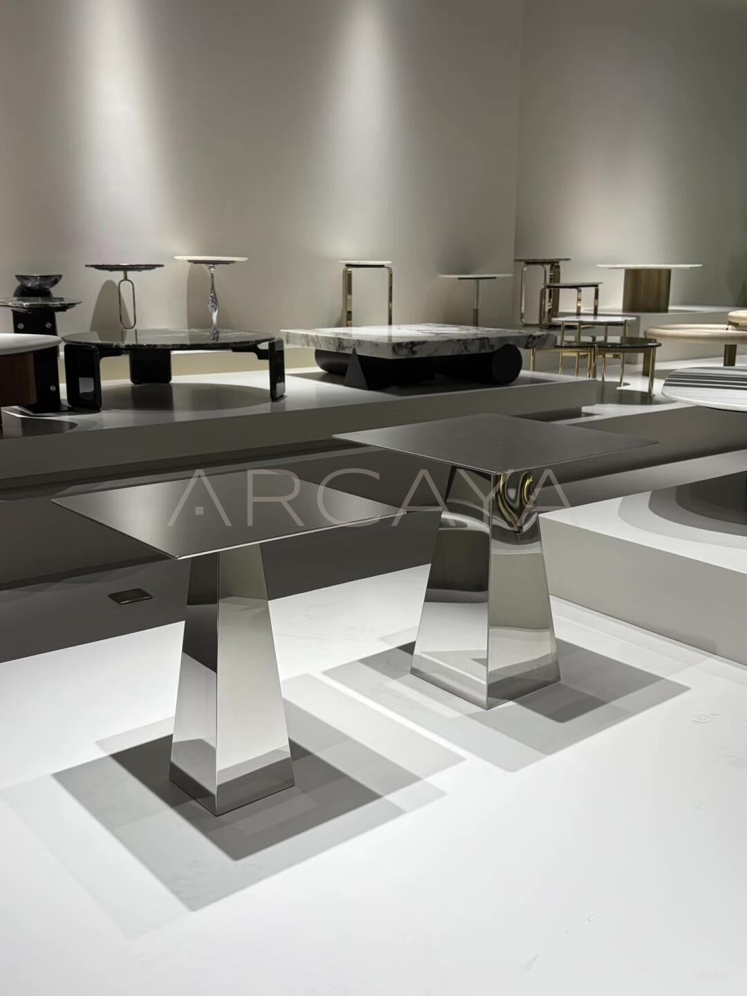 Italian Style Marble Side Table - scene