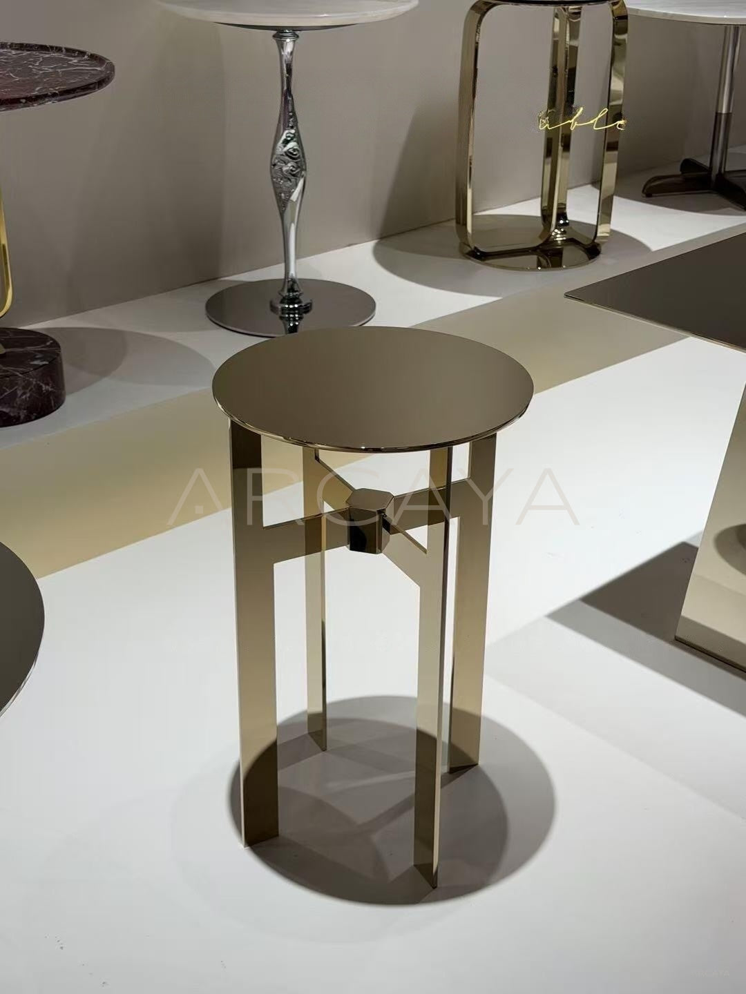 Ellis Style Marble Side Table - scene
